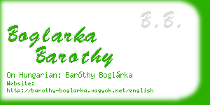 boglarka barothy business card